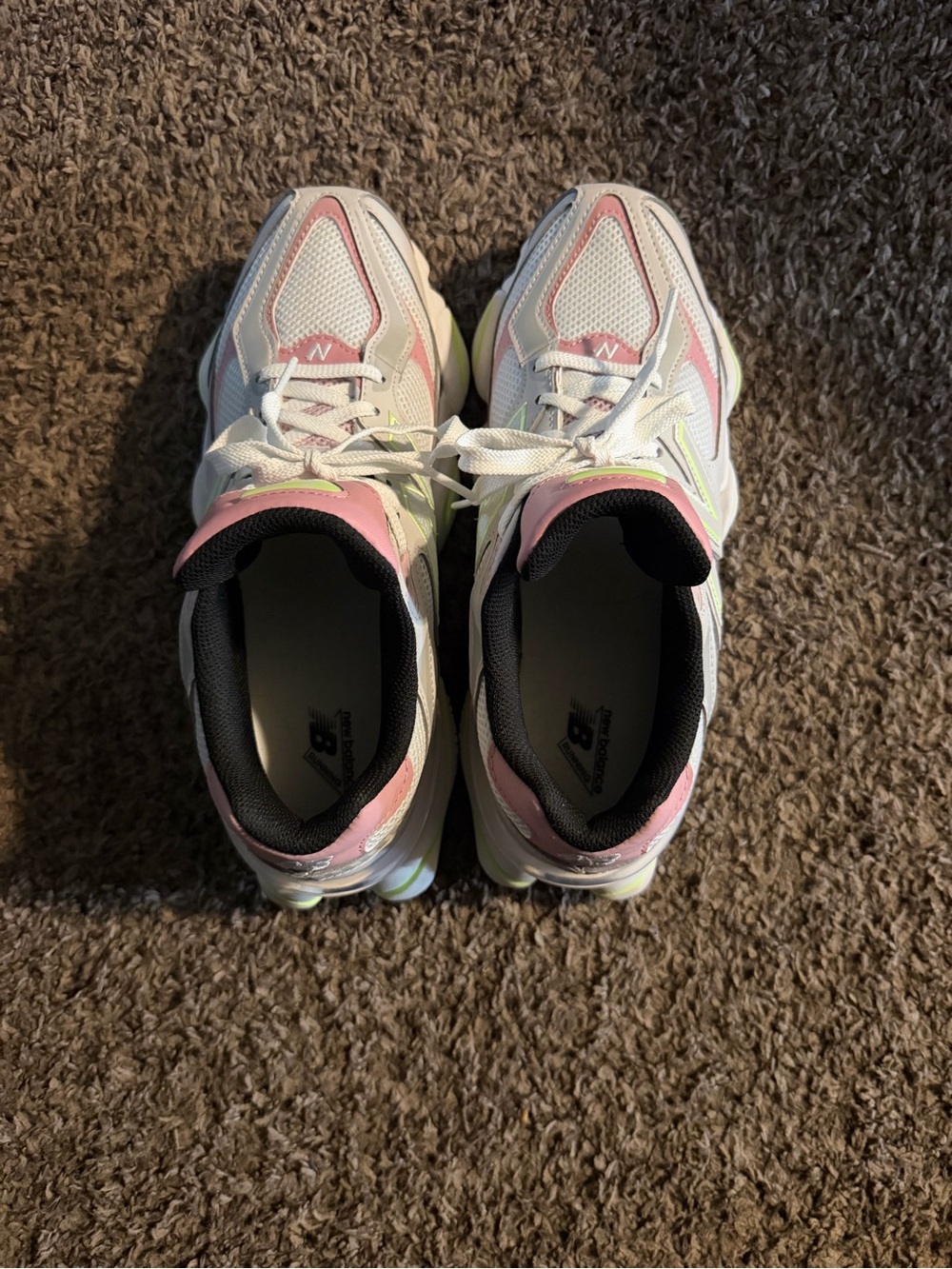 New Balance White Pink Athletic Sneakers